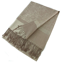 Load image into Gallery viewer, Light Paisley Pashmina Scarf Shawls 018
