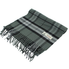 Load image into Gallery viewer, Plaid Cashmere Feel Scarf 12-pack Grey
