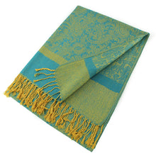 Load image into Gallery viewer, Light Paisley Pashmina Scarf Shawls 018
