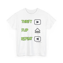 Load image into Gallery viewer, Thrift Flip Repeat Retro Buttons Thrifter Reseller T-Shirt - ALL Sizes - S - 5XL
