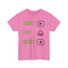 Load image into Gallery viewer, Thrift Flip Repeat Retro Buttons Thrifter Reseller T-Shirt - ALL Sizes - S - 5XL
