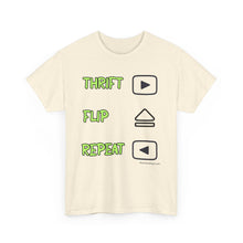 Load image into Gallery viewer, Thrift Flip Repeat Retro Buttons Thrifter Reseller T-Shirt - ALL Sizes - S - 5XL

