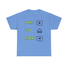 Load image into Gallery viewer, Thrift Flip Repeat Retro Buttons Thrifter Reseller T-Shirt - ALL Sizes - S - 5XL
