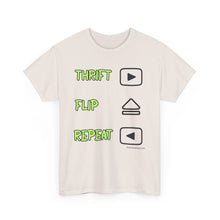 Load image into Gallery viewer, Thrift Flip Repeat Retro Buttons Thrifter Reseller T-Shirt - ALL Sizes - S - 5XL
