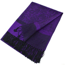 Load image into Gallery viewer, Light Paisley Pashmina Scarf Shawls 018
