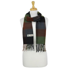 Load image into Gallery viewer, Checkers Cashmere Feel Scarf 12-pack Gry/brn/grn/blk
