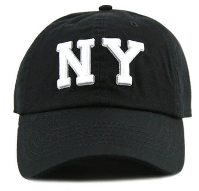Newhattan 100% Cotton Baseball Caps NY Embroidered