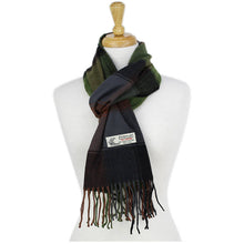 Load image into Gallery viewer, Checkers Cashmere Feel Scarf 12-pack Gry/brn/grn/blk
