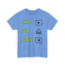 Load image into Gallery viewer, Thrift Flip Repeat Retro Buttons Thrifter Reseller T-Shirt - ALL Sizes - S - 5XL
