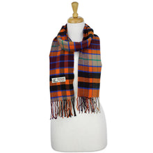 Load image into Gallery viewer, Checkers Cashmere Feel Scarf 12-pack Orange/purple/blk
