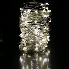 Load image into Gallery viewer, String Fairie light 35ft LED WARM-WHITE fairies string light copper-wire Dual power -USB or 2AA Battery  (minimum of 12)
