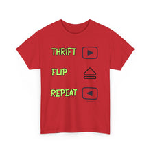 Load image into Gallery viewer, Thrift Flip Repeat Retro Buttons Thrifter Reseller T-Shirt - ALL Sizes - S - 5XL
