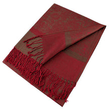 Load image into Gallery viewer, Light Paisley Pashmina Scarf Shawls 018
