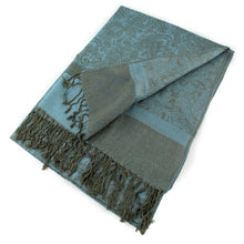 Load image into Gallery viewer, Light Paisley Pashmina Scarf Shawls 018
