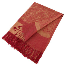 Load image into Gallery viewer, Light Paisley Pashmina Scarf Shawls 018
