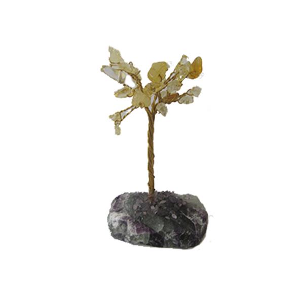 CITRINE GEM TREE W/FLUORITE BASE