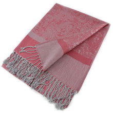 Load image into Gallery viewer, Light Paisley Pashmina Scarf Shawls 018
