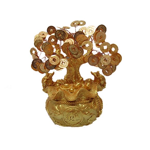 COIN TREE W/GOLD MONEY TOADS BASE