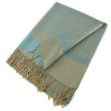 Load image into Gallery viewer, Light Paisley Pashmina Scarf Shawls 018
