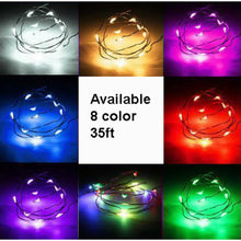 Load image into Gallery viewer, String Fairie light 35ft LED PURPLE copper-wire Dual power -USB or 2AA Battery (minimum of 12)
