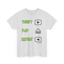 Load image into Gallery viewer, Thrift Flip Repeat Retro Buttons Thrifter Reseller T-Shirt - ALL Sizes - S - 5XL
