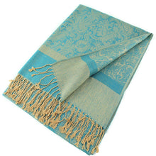 Load image into Gallery viewer, Light Paisley Pashmina Scarf Shawls 018
