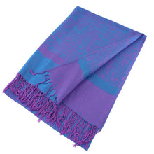 Load image into Gallery viewer, Light Paisley Pashmina Scarf Shawls 018
