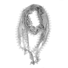 Load image into Gallery viewer, Fashion Lace Tassel Sheer Oblong Lightweight Scarf
