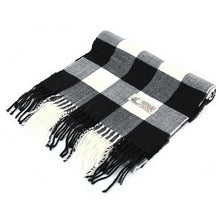 Load image into Gallery viewer, Checkers Cashmere Feel Scarf 12-pack Black/white
