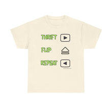 Load image into Gallery viewer, Thrift Flip Repeat Retro Buttons Thrifter Reseller T-Shirt - ALL Sizes - S - 5XL

