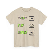 Load image into Gallery viewer, Thrift Flip Repeat Retro Buttons Thrifter Reseller T-Shirt - ALL Sizes - S - 5XL
