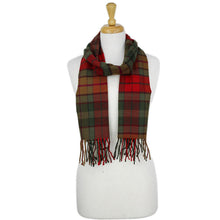 Load image into Gallery viewer, Checkers Cashmere Feel Scarf 12-pack Olive/brn/red
