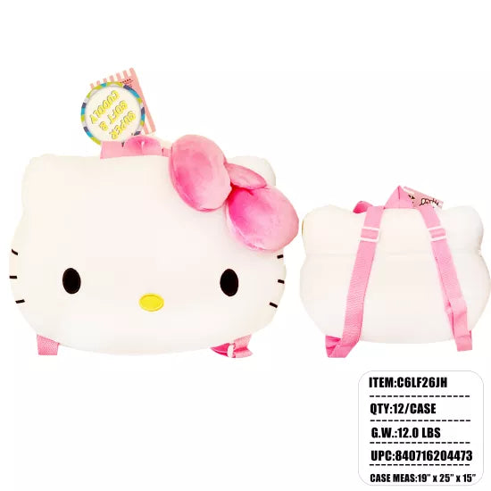CASE OF 12 - HELLO KITTY PLUSH BACKPACK