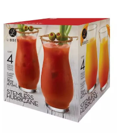 Libbey 4Pc. Stemless Hurricane, 16oz/473 ml