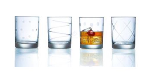 Luminarc Soho 4Pc. Etched DOF Glass Set, 13.25oz.