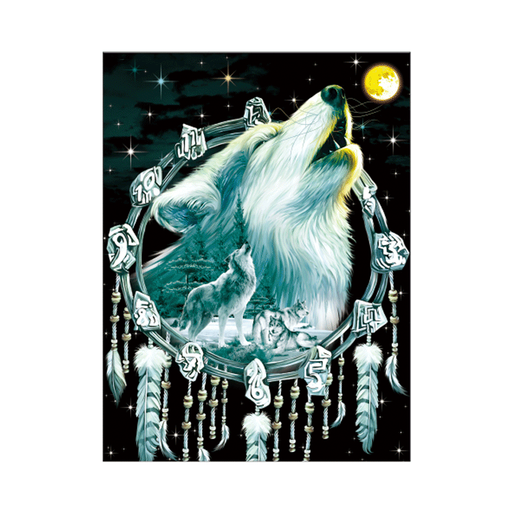 Howling wolves Tripple 3D Picture  (MINIMUM OF 4)