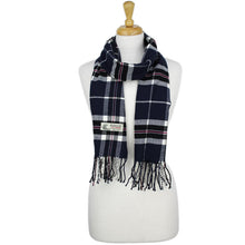 Load image into Gallery viewer, Plaid Cashmere Feel Scarf 12-pack Navy
