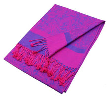 Load image into Gallery viewer, Light Paisley Pashmina Scarf Shawls 018

