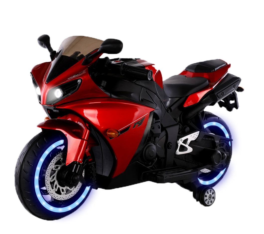TAMCO-T1 red kids 12V motorcycle wheels with light, hand drive , PU seat, electric motorcycle Children ride on motorcycle