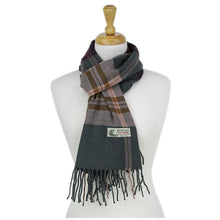 Load image into Gallery viewer, Plaid Cashmere Feel Scarf 12-pack Grey/pink

