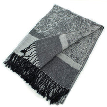 Load image into Gallery viewer, Light Paisley Pashmina Scarf Shawls 018

