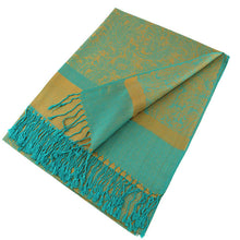 Load image into Gallery viewer, Light Paisley Pashmina Scarf Shawls 018
