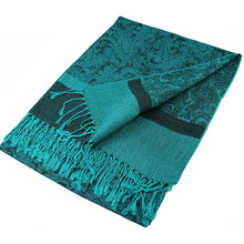 Load image into Gallery viewer, Light Paisley Pashmina Scarf Shawls 018
