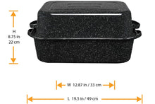 Load image into Gallery viewer, Granite Ware 21&quot; Rectangle Roaster Covered Black
